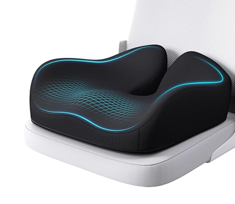 Benazcap Memory Foam Seat Cushion for Office Chair, Ergonomic Chair Cushions for Tailbone Pain Relief, Sciatica & Back Support