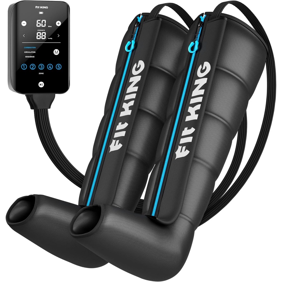 Full Legs Massager for Circulation and Pain Relief, Rechargeable Air Compression Legs Massager