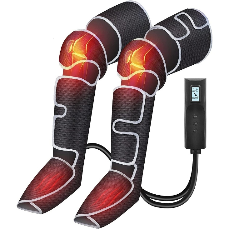 Leg Massager for Circulation, Air Compression Calf Knee Foot Massager with Heat, Leg
                                Wraps Massage Boots for Pain Relief